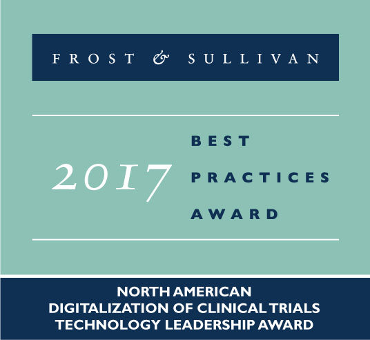 2017 Frost & Sullivan 'Technology Leadership Award for Digitalization of Clinical Trials’