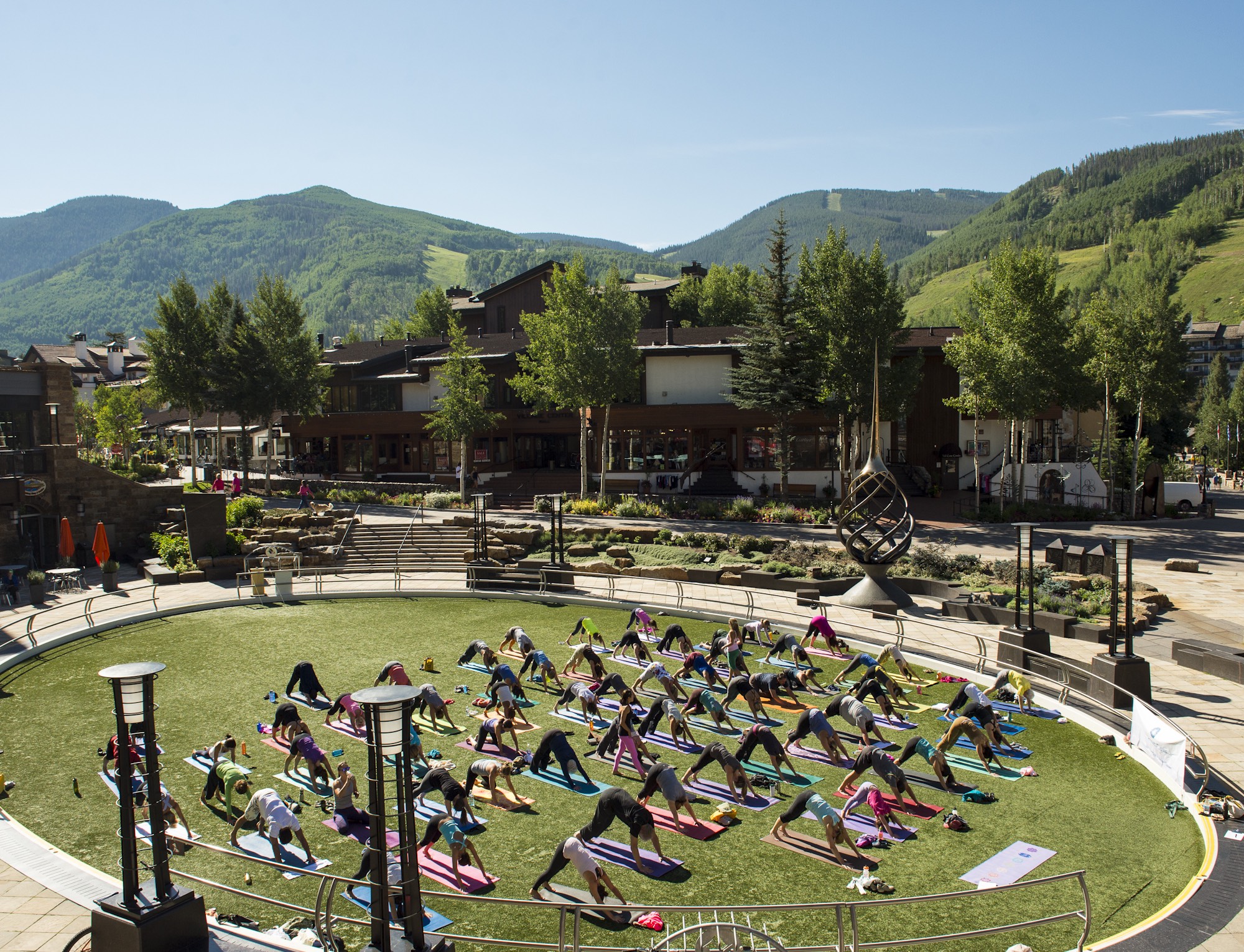 Free community yoga at The Solaris in Vail this summer