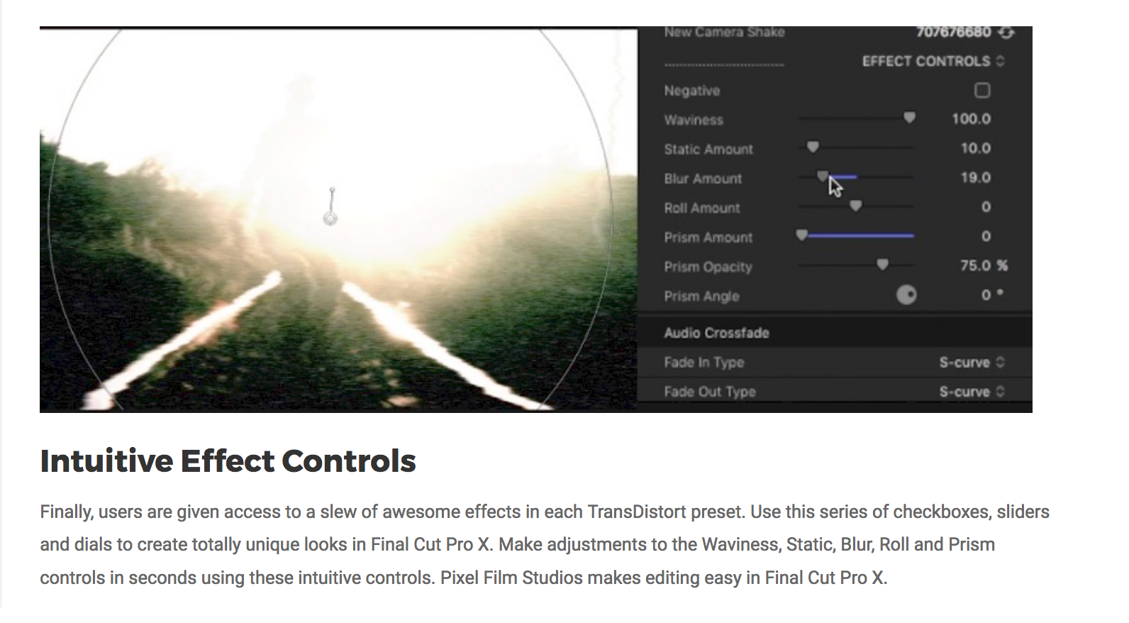 TransDistort - Pixel Film Studios Effects - FCPX Transitions