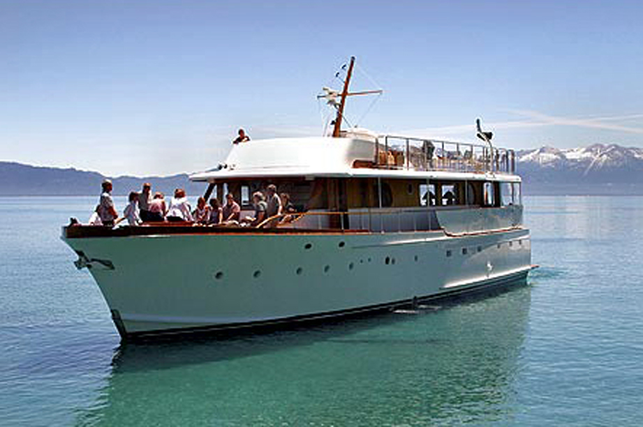 Guests of The Landing Resort & Spa Roaring Twenties summer package will take a sunset cruise on Safari Rose, a vintage yacht used by long-ago captains of industry (photo: Tahoe Cruises).