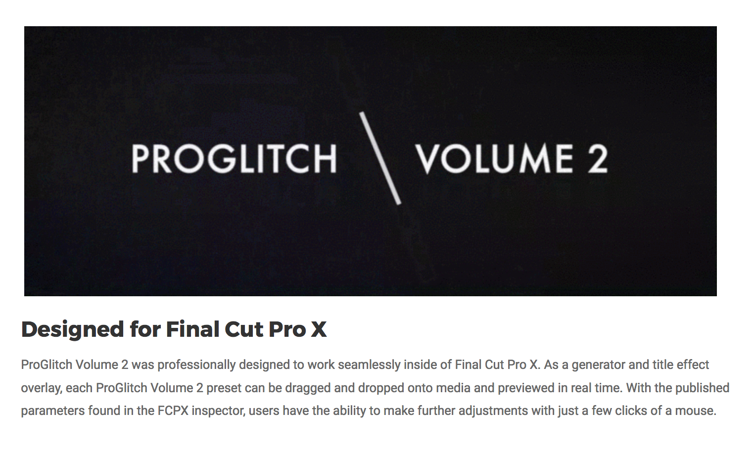 ProGlitch Volume 2 - Pixel Film Effects - Final Cut Pro X Plugins