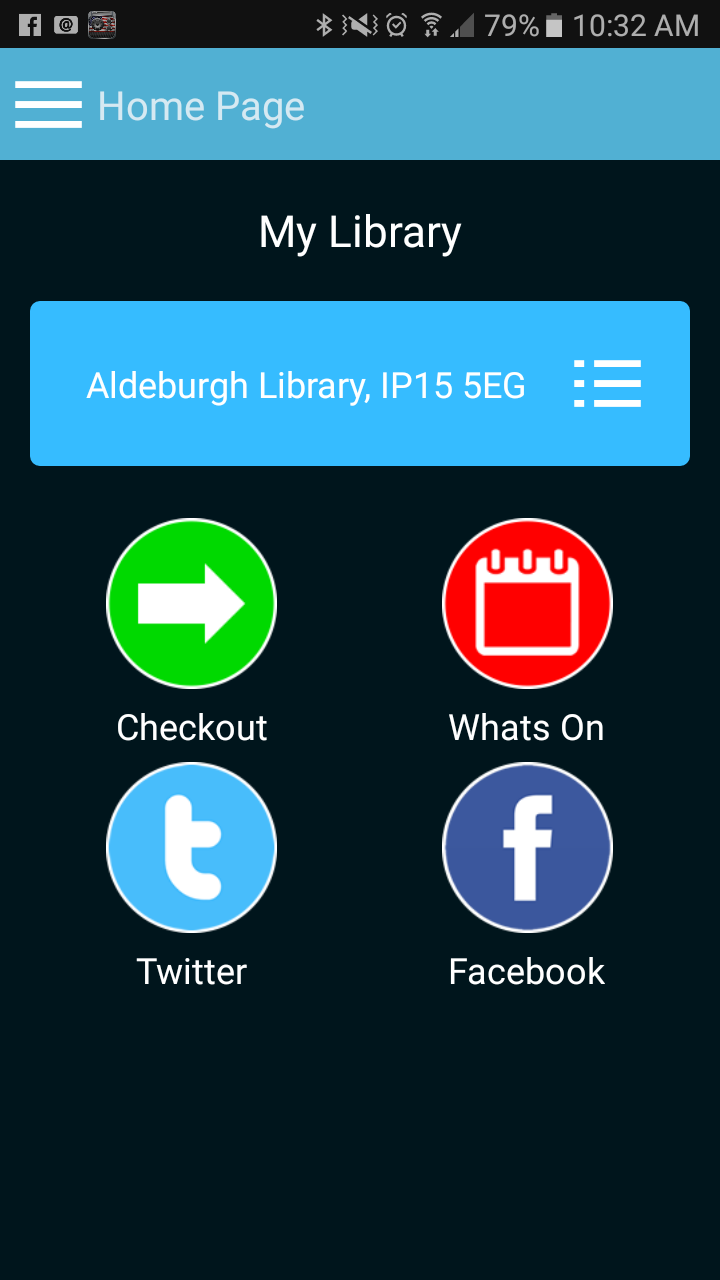 appIT library mobile app login screen