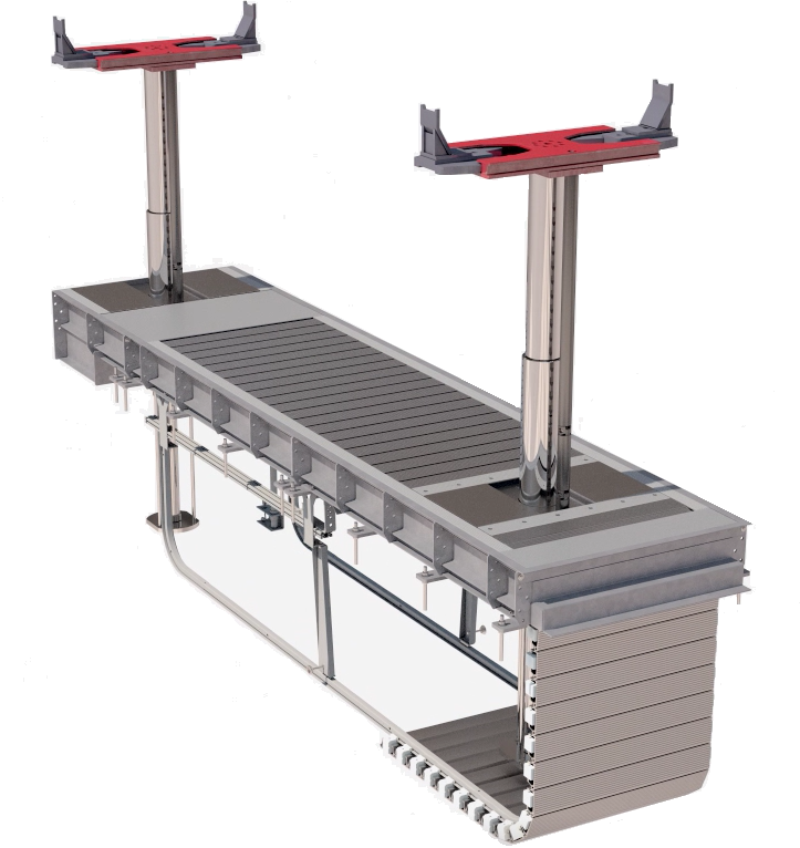 The Continuous Recess moveable lifting unit in the Diamond lift is an industry first on piston-style lifts