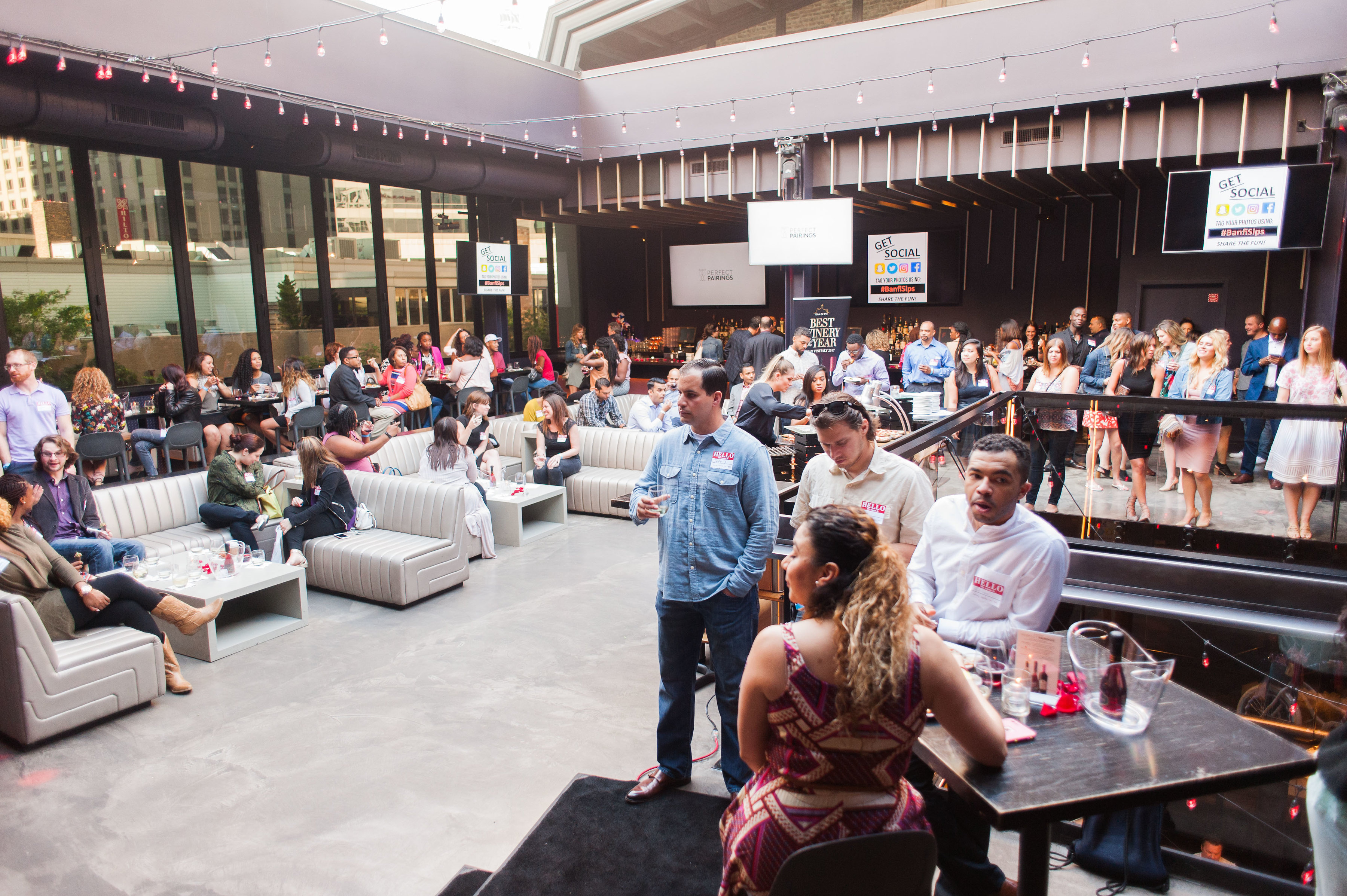 #BanfiSips Perfect Pairing - guests enjoying Banfi wines and mingling