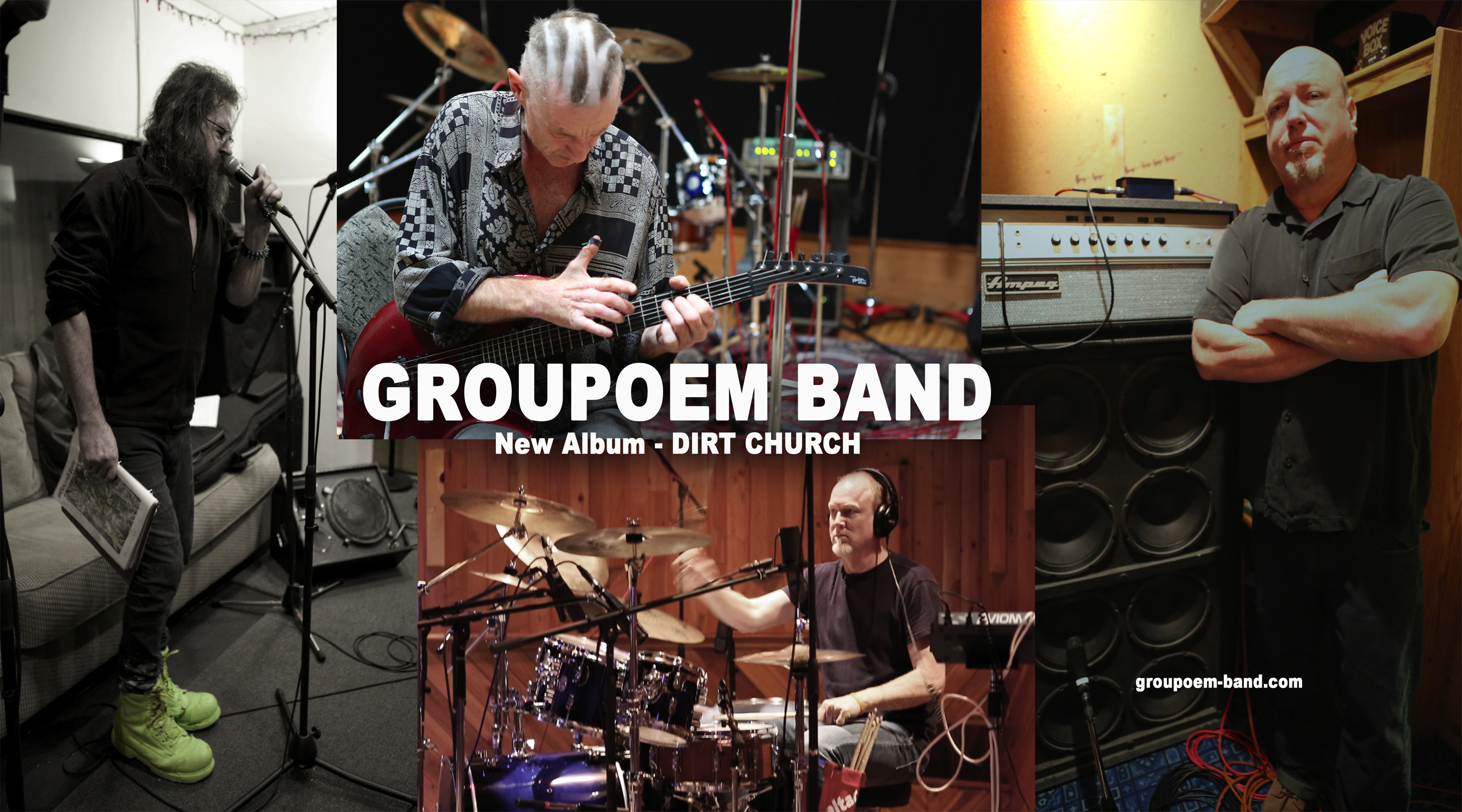 Groupoem band members, Terry Robinson, Marph, Chris Lee & Darren Katamay.