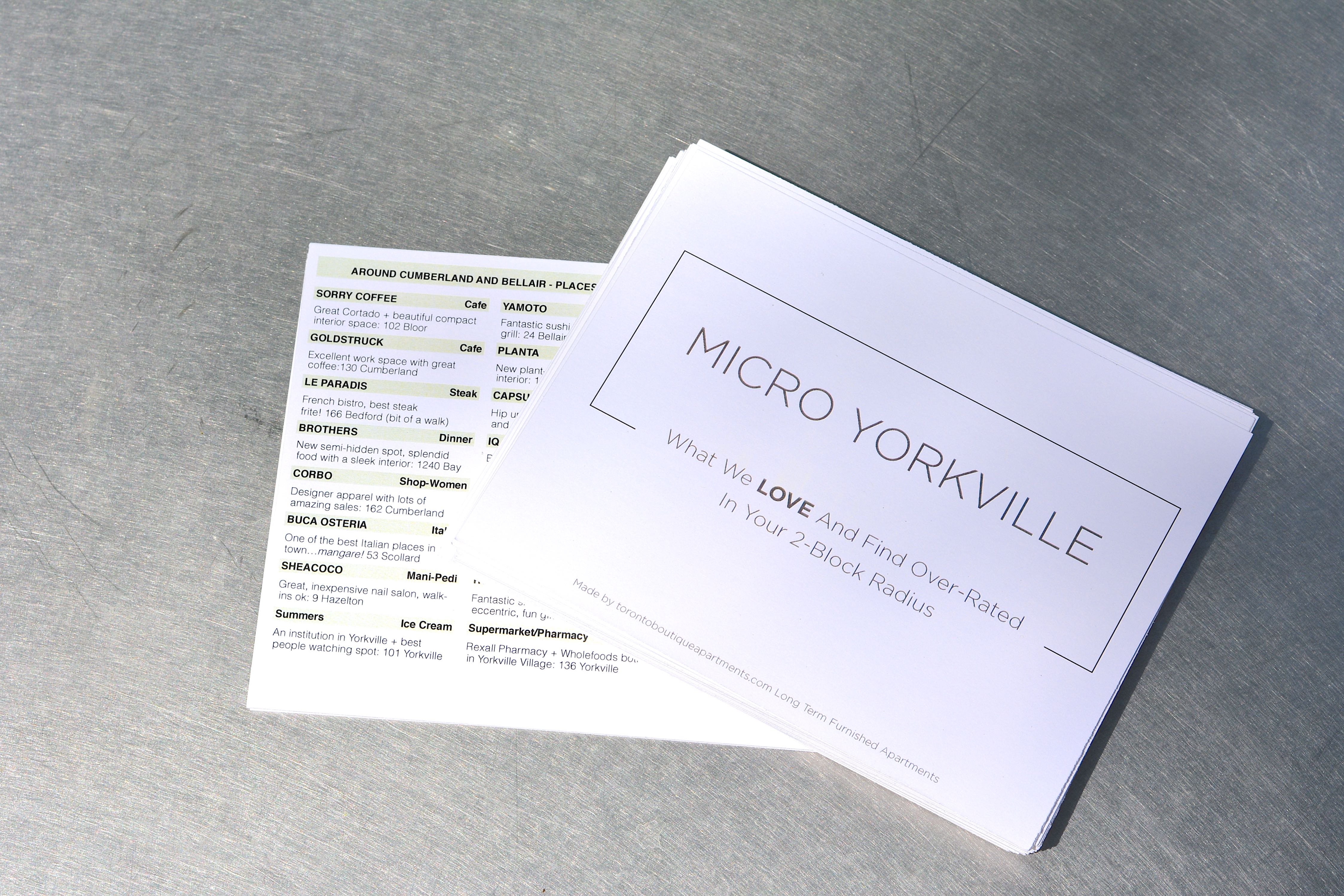 Yorkville Micro Guide