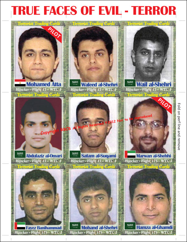We Shall Never Forget 9/11 Vol II  Terrorist Trading Cards