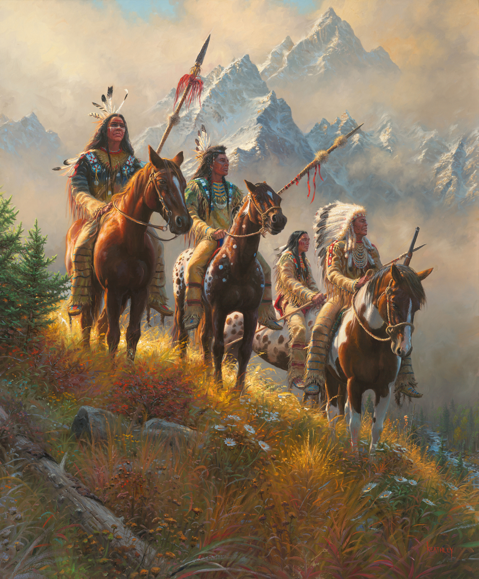 The atmospheric oil painting “Rise Above” by Mark Keathley is the featured artwork for the 2017 Jackson Hole Fall Arts Festival, set to be sold at auction Sept. 16 on Jackson Town Square.