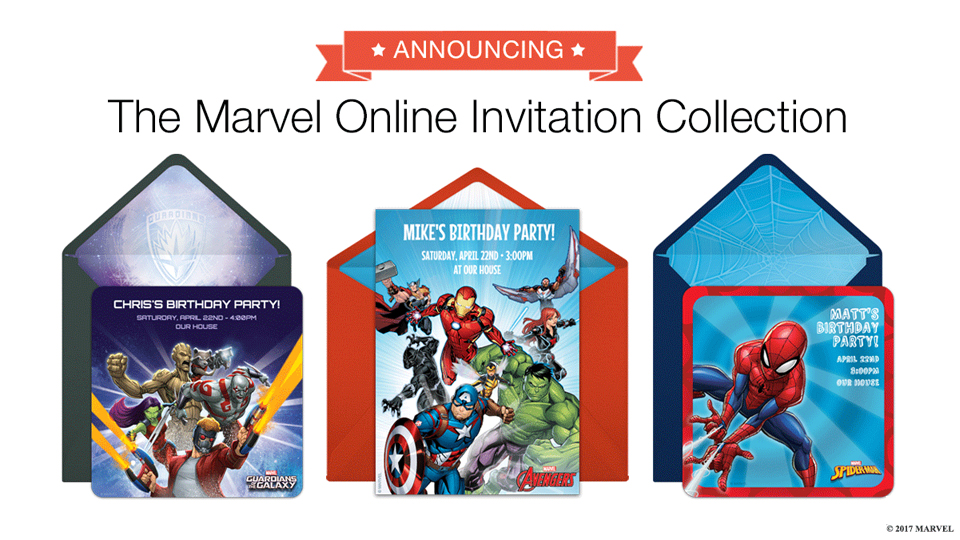 The Marvel Online Invitation Collection