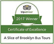 Trip Advisor Certificate of Excellence A Slice of Brooklyn
