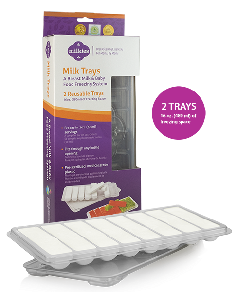 With Milkies Milk & Food Trays you can freeze breast milk and pureed baby food into convenient, 1-ounce sticks, perfect for bottles and babies fist solids.