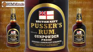 Pusser's Gunpowder Proof overproof expression at 54.5 percent alcohol