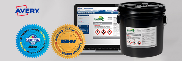 Avery Products was recently honored by ASSE Safety 2017 Attendees and ISHN Readers for its Avery UltraDuty® GHS Chemical Labels and GHS Wizard online labeling software.