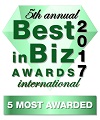 Best in Biz Awards 2017 International Most Awarded winner logo