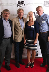 From left to right: Dr. Paul Alan Cox, Harrison Ford, Marianne Landin, and Bo Landin