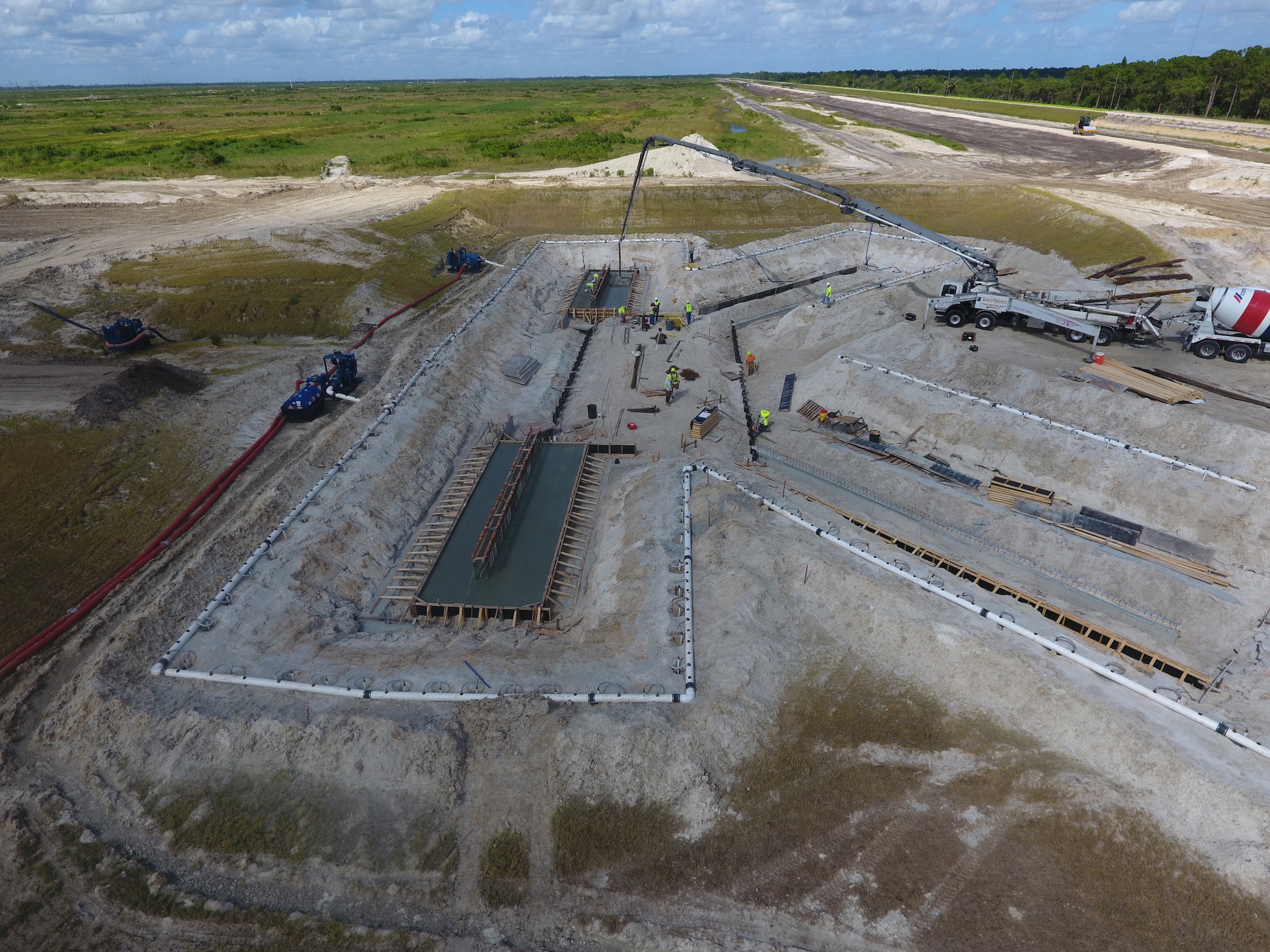Flood control: Another view of a C-44 reservoir pump station in the Everglades that pumps water to a stormwater treatment area, helping to reduce the number of high flow events.