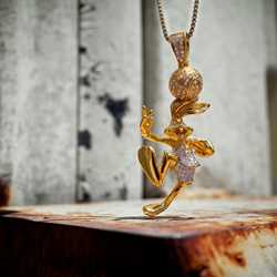 King Ice and Bugs Bunny Space Jam Necklace