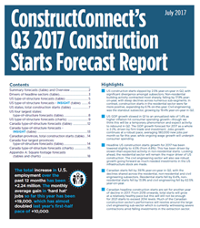 ConstructConnect's  Quarterly Forecast combines its proprietary data with macroeconomic factors and Oxford Economics econometric expertise.
