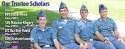 Our recent Trustee Scholarship winners at Fork Union Military Academy