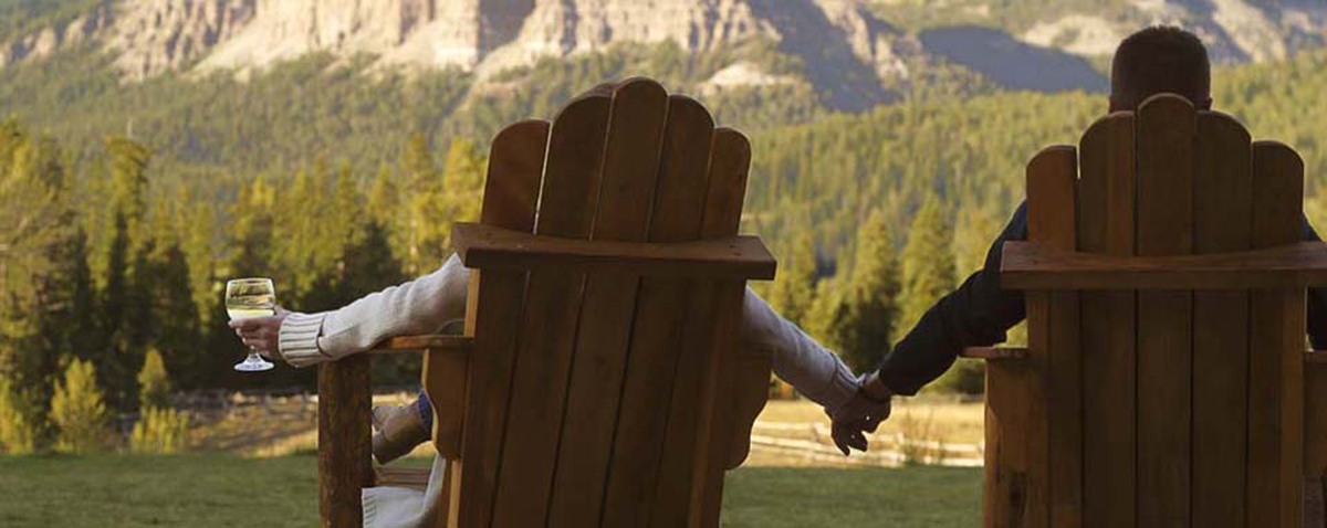 After a busy summer, Wyoming locals can kick back, relax and enjoy the view at Brooks Lake Lodge, as well as an a la carte choice of outdoor activities such as fishing, hiking and horseback riding.