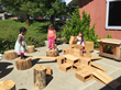 Children at the Sierra College Child Development Center use their creativity by exploring Anji Play materials.