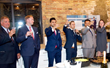 Toasting to the success of RE/MAX NEXT at its grand opening party were, from left, James Camden of Camden Law Group, Brett Newsome of Fidelity National Title, Rafay Qamar and Mike Opyd of RE/MAX NEXT,