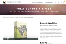 ProList Wedding - Pixel Film Studios Plugins - FCPX Effects