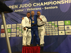 Winning silver medal at the The Veterans International Judo US Open