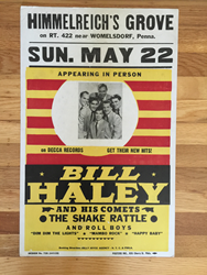 Original boxing style 1955 Bill Haley Himmelreich’s Grove concert posters