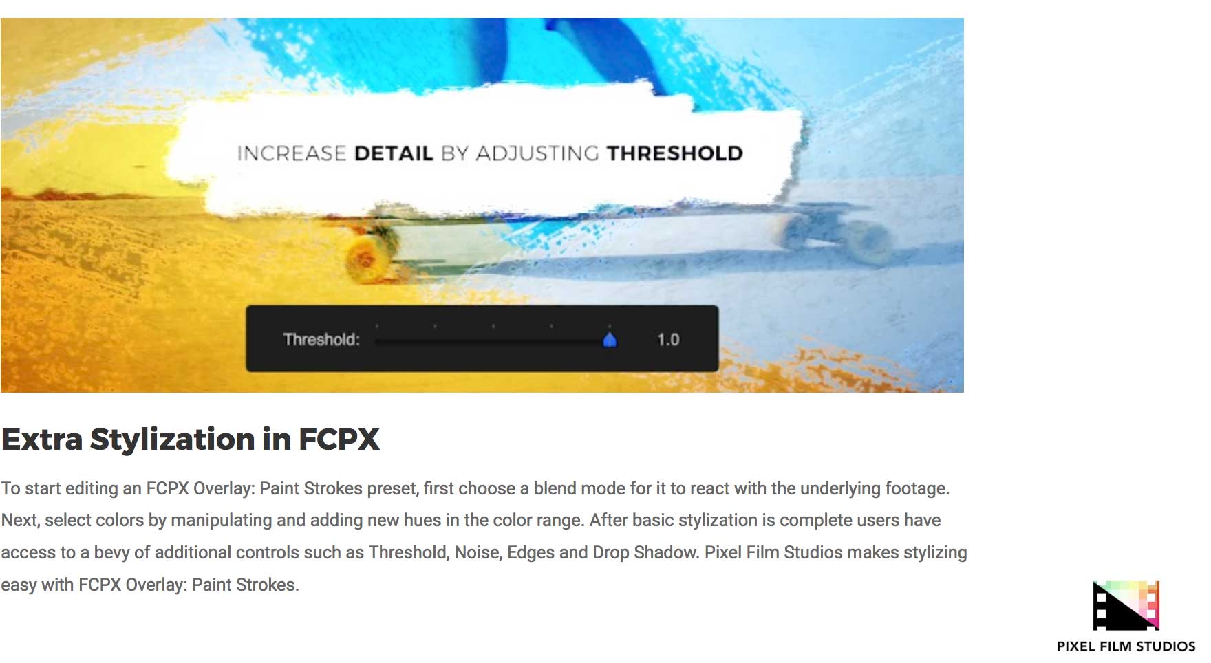 FCPX Overlay Paint Strokes - Pixel Film Studios - FCPX Plugins