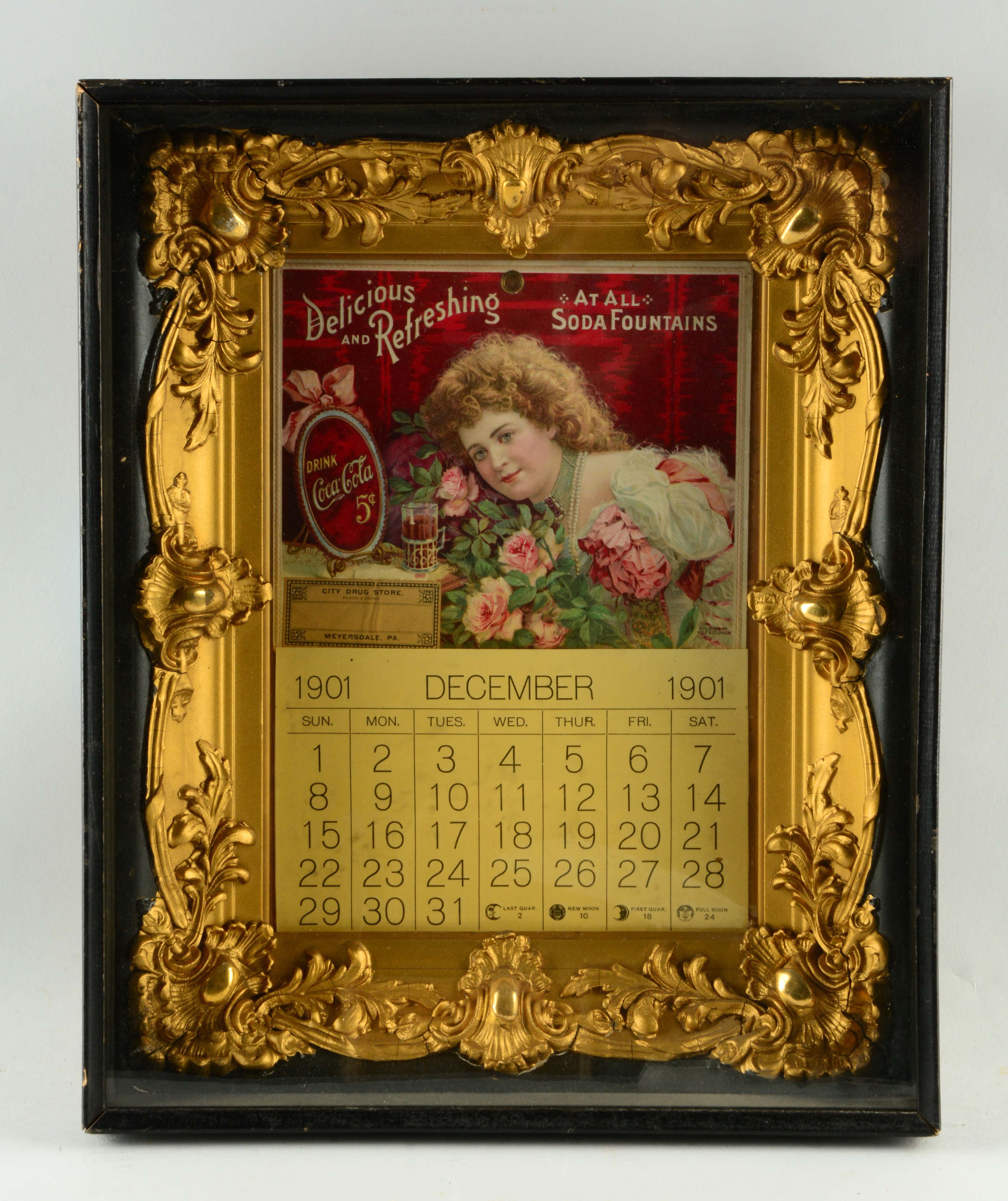 1901 Coca-Cola Calendar, estimated at $8,000-15,000.