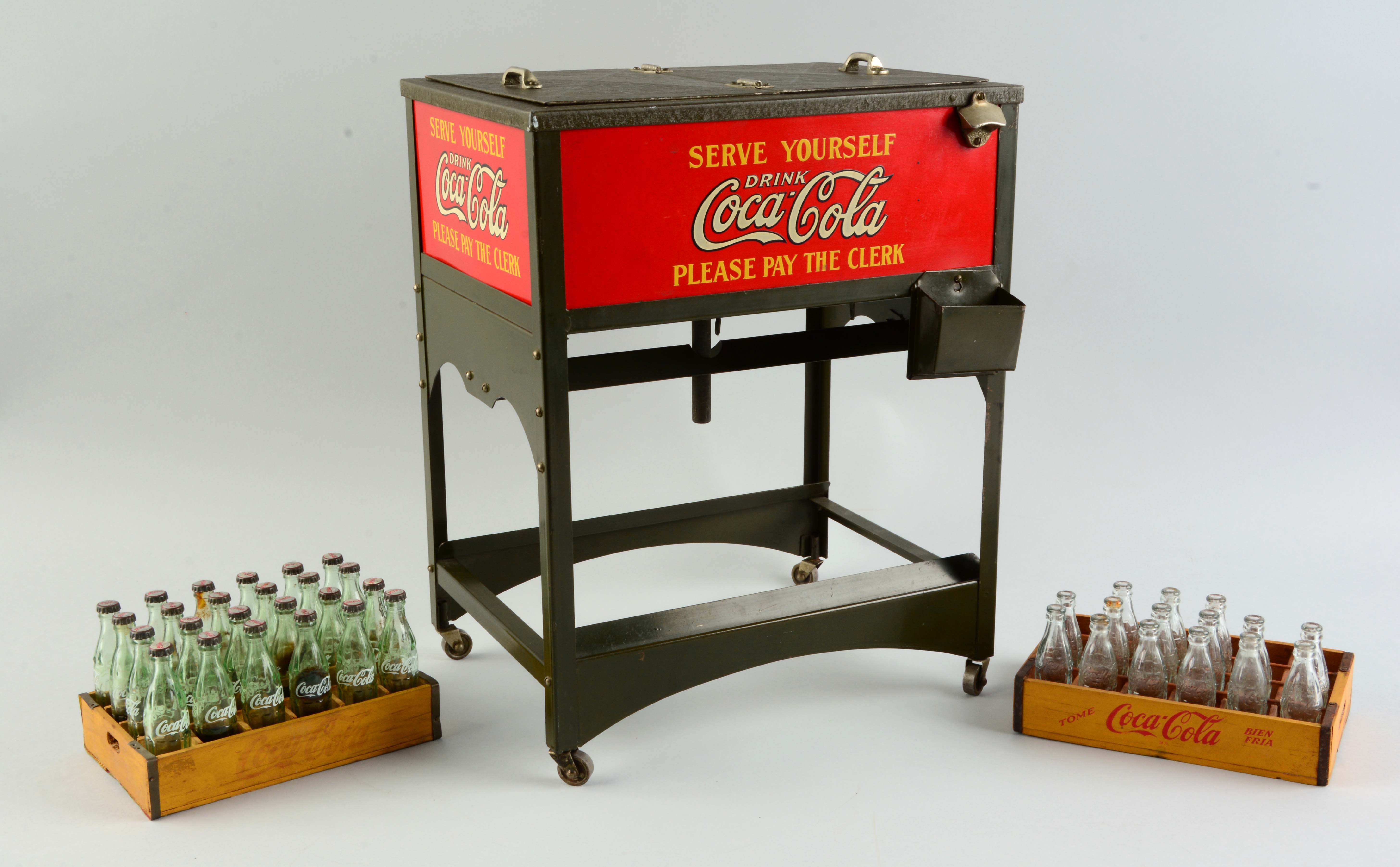 Coca-Cola Double Glasscock Sample Cooler, estimated at $15,000-25,000.