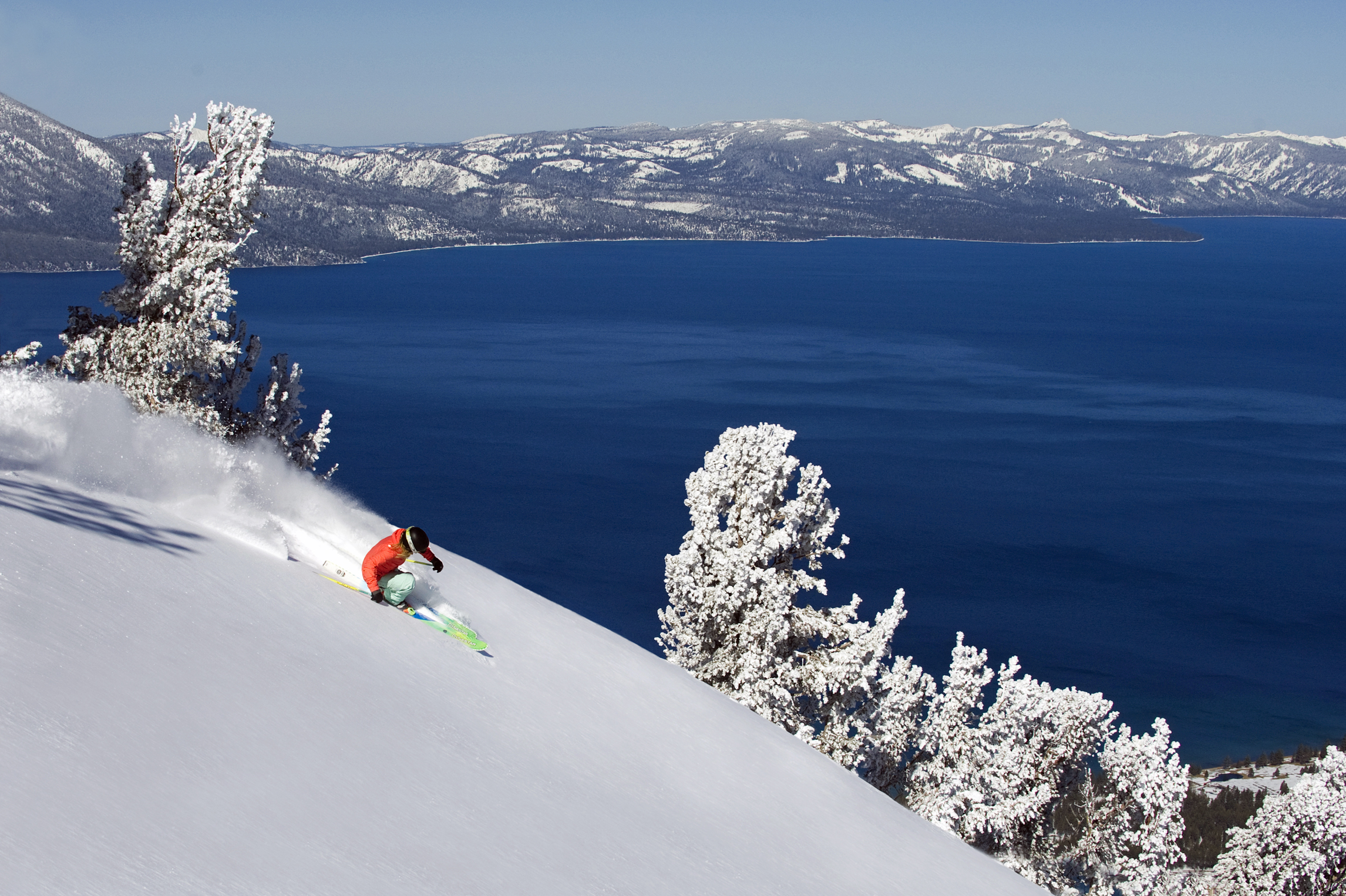 Perfect for a Tahoe ski getaway, The Landing Resort & Spa is just blocks from the gondola for the Heavenly ski area, known for its remarkable lake views (photo courtesy of Heavenly Mountain Resort).