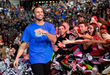 NBA star Stephen Curry helped Liberty University students collect 20,000 pairs of shoes for the Congo during the Kick'n It For A Cause Convocation at Liberty on March 1. (Photo by Kevin Manguiob)