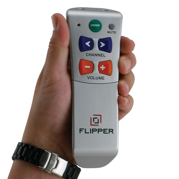 The Flipper is an easy to use TV remote control for those who have trouble with confusing remote controls.
