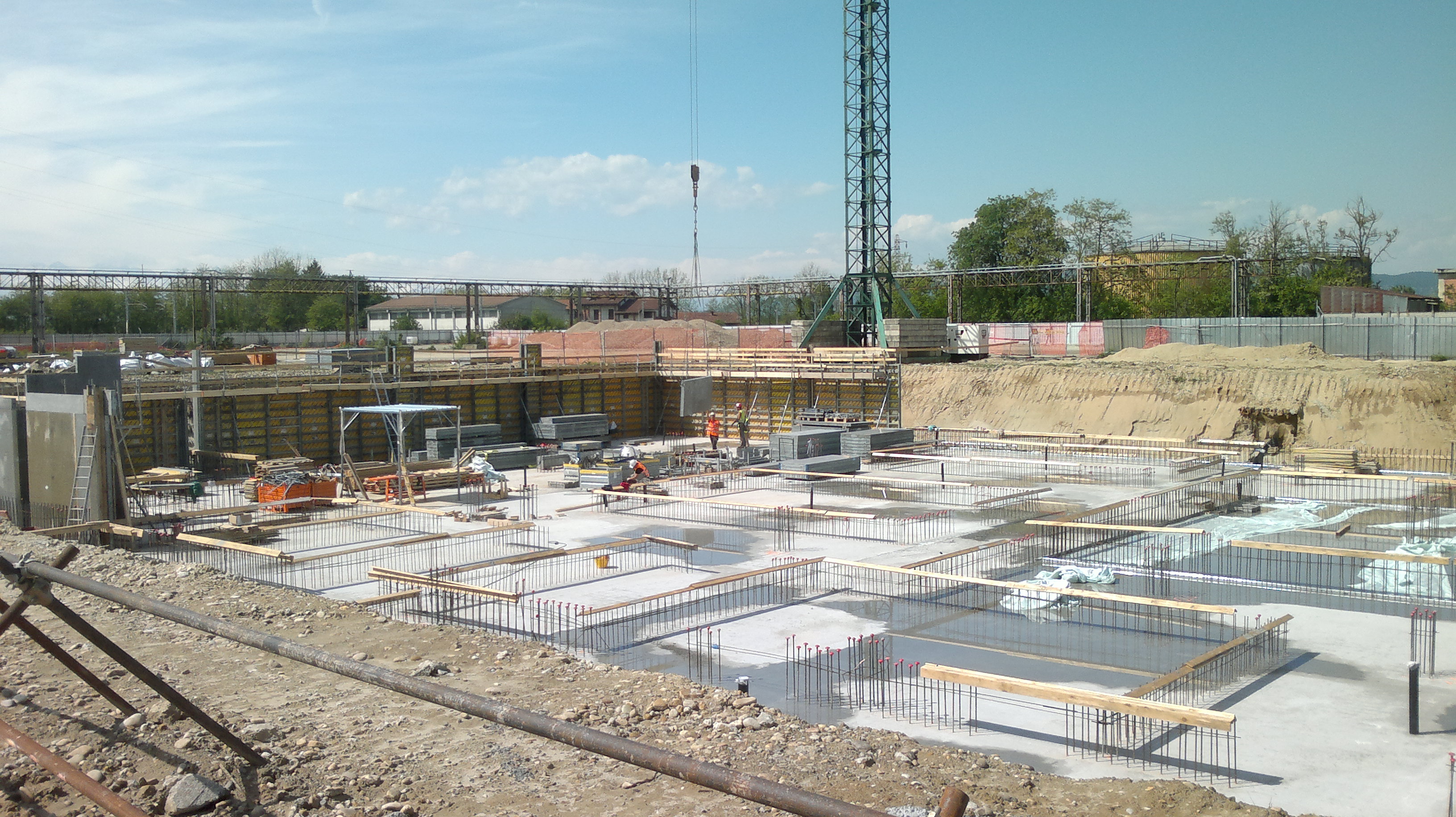 Future R&D Center: Despite a high water table, PENETRON crystalline technology kept the engine-testing areas, laboratories and underground offices of the global R&D Center in Santena completely dry.