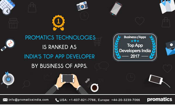 Business of Apps Ranks Promatics Technologies as Top App Development Company for 2017