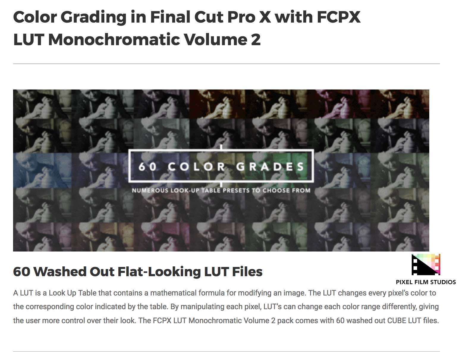 FCPX-LUT-Monochromatic-Volume-2---Pixel-Film-Studios-Plugins---FCPX-Effects