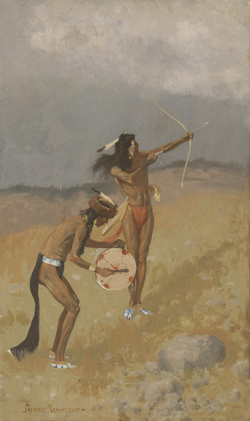 The Thunder-Fighters Would Take Their Bows and Arrows, Their Guns, Their Magic Drum, Frederic Remington, 1892, Sid Richardson Museum