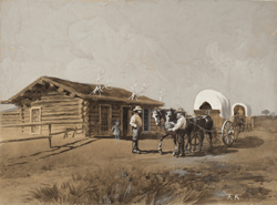 The Way Post, attributed to Frederic Remington, ca. 1881, Sid Richardson Museum