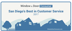 San Diego Windows Best Customer Service Award