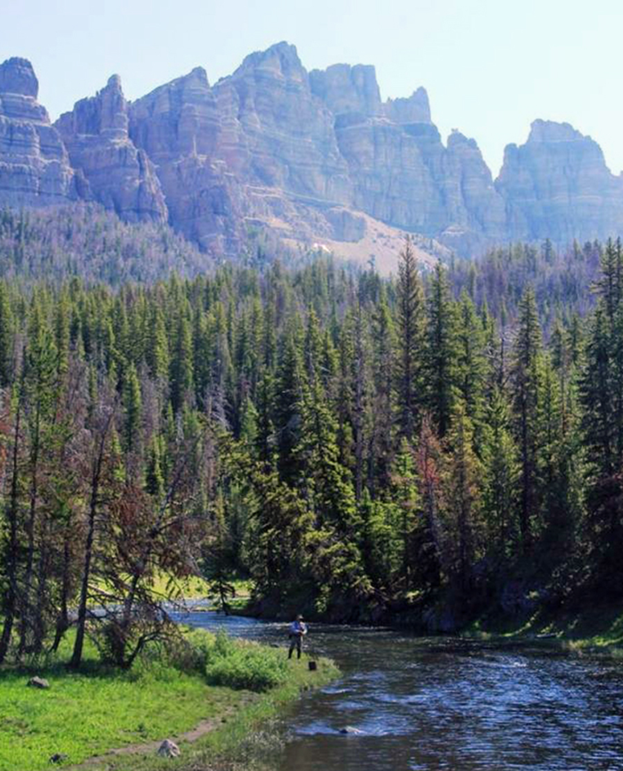 Fishing in the streams and lakes at Brooks Lake Lodge is ideal during the perfect outdoor adventure temperatures of September in Wyoming’s backcountry.