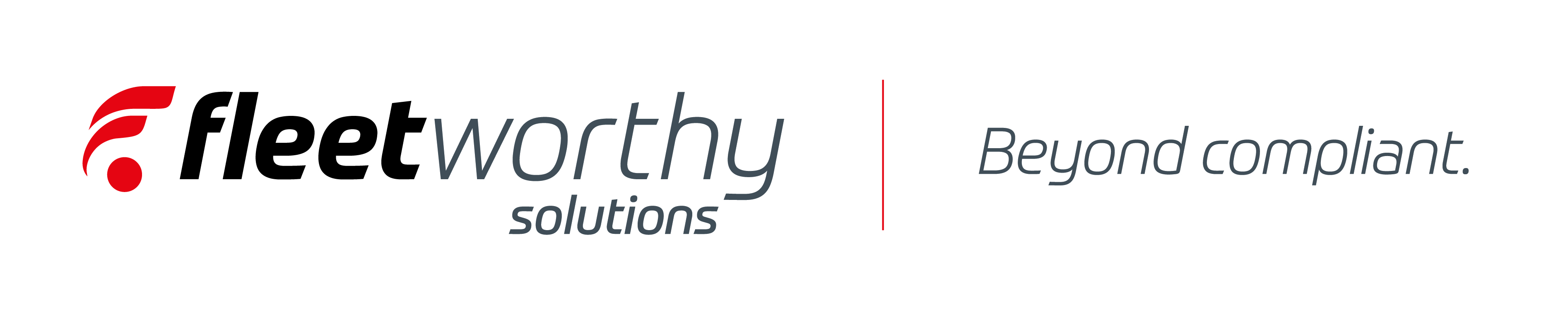 Horizontal Fleetworthy Solutions and Tagline Logo