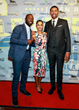 Mike Phillips, Seema Sadekar and Jalen Rose walk the red carpet at The Jalen Rose Golf Classic Pairings Party at MGM Grand Detroit