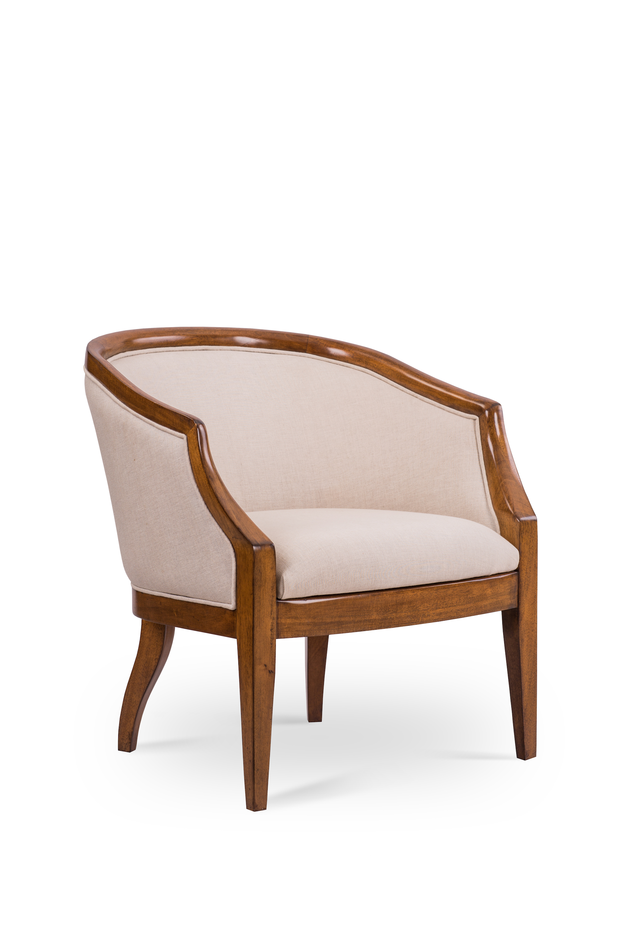 Claire Barrel Chair in Honey Finish