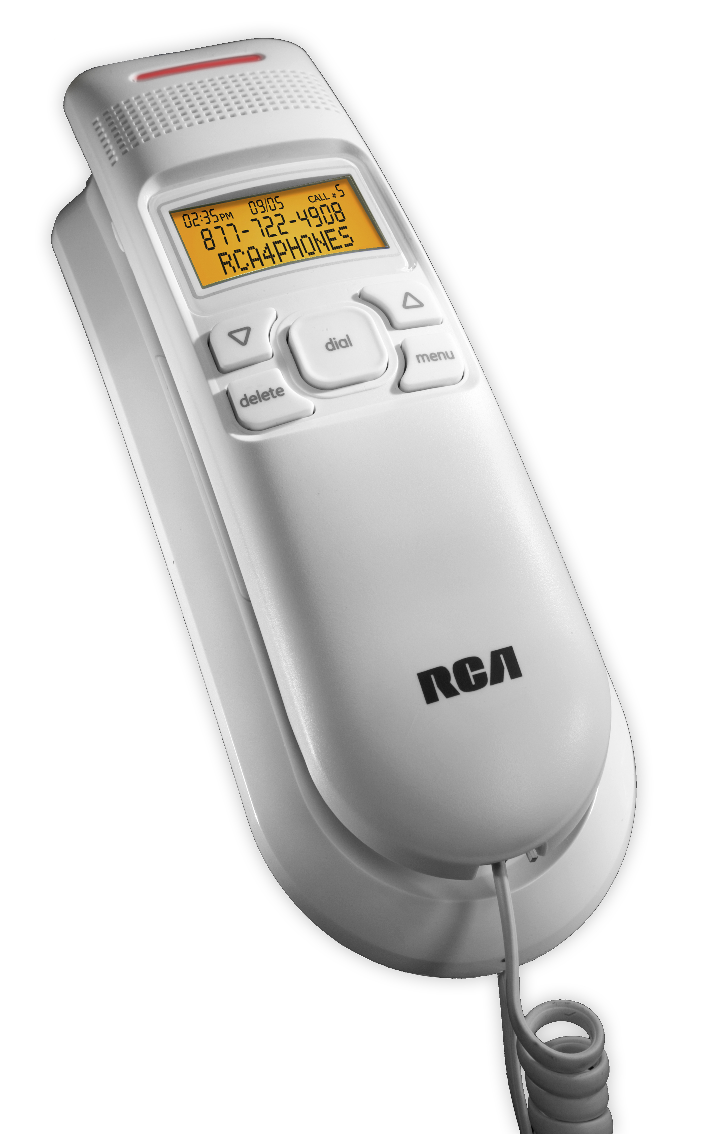 The RCA Model 1122 amplified trimline phone is suitable for mild hearing loss and features caller ID.