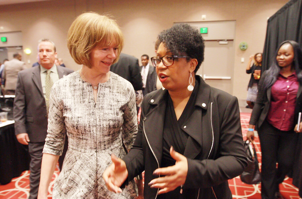 Lieutenant Governor Tina Smith attends April 2017 People Of Color Career Fair