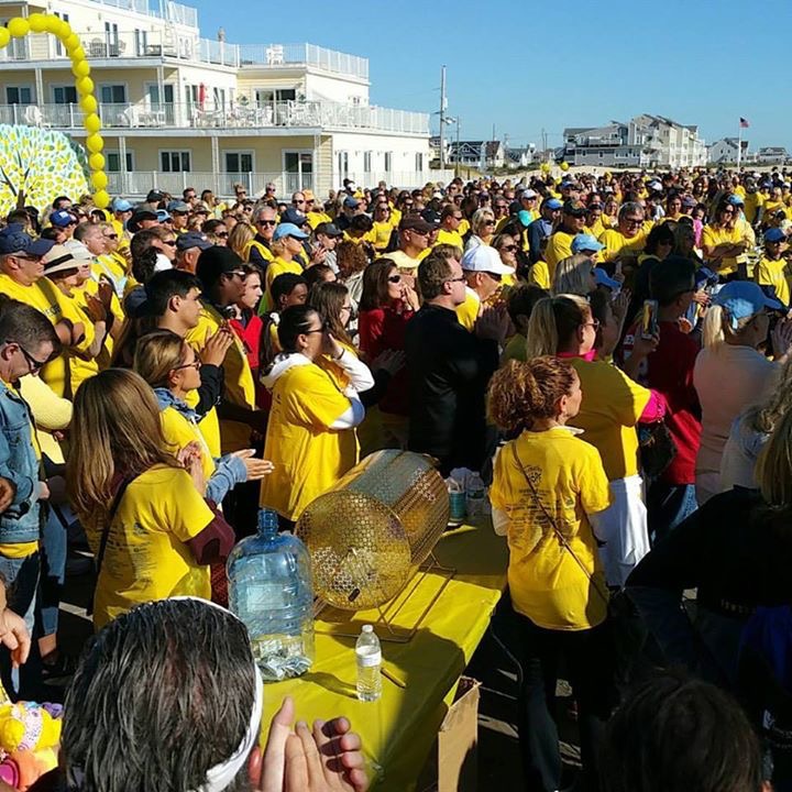 The crowd listens to inspirational speakers at the 4th Annual Celebration of HOPE Walk.