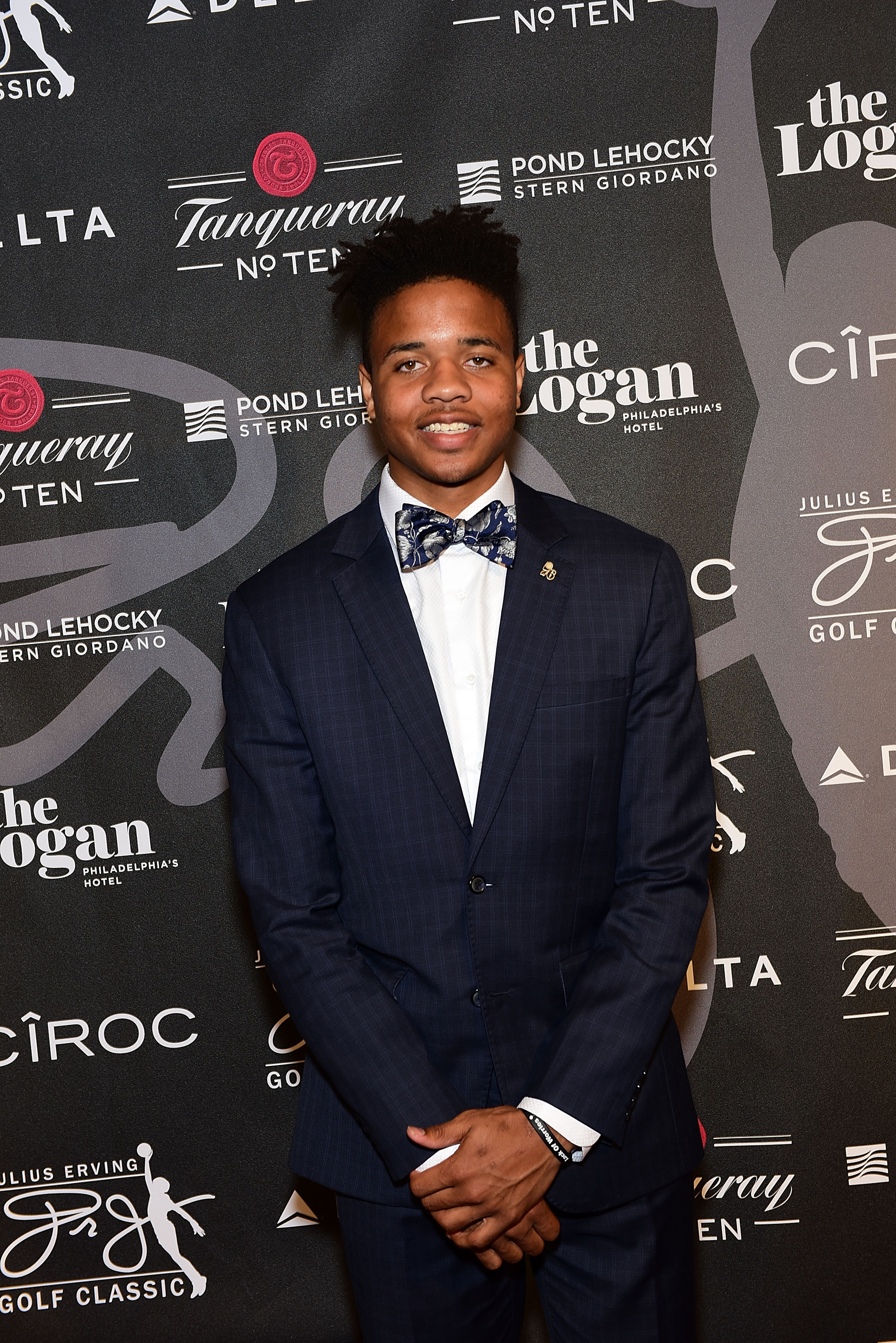 Markelle Fultz, 2017 NBA #1 First Round Draft Pick for The Philadelphia Sixers walks the red carpet at The 2017 Julius Erving Golf Classic