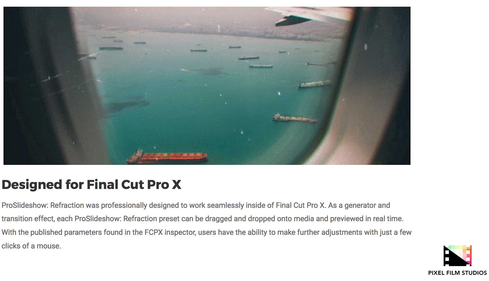 ProSlideshow Refraction - Pixel Film Studios Plugins - FCPX Effects